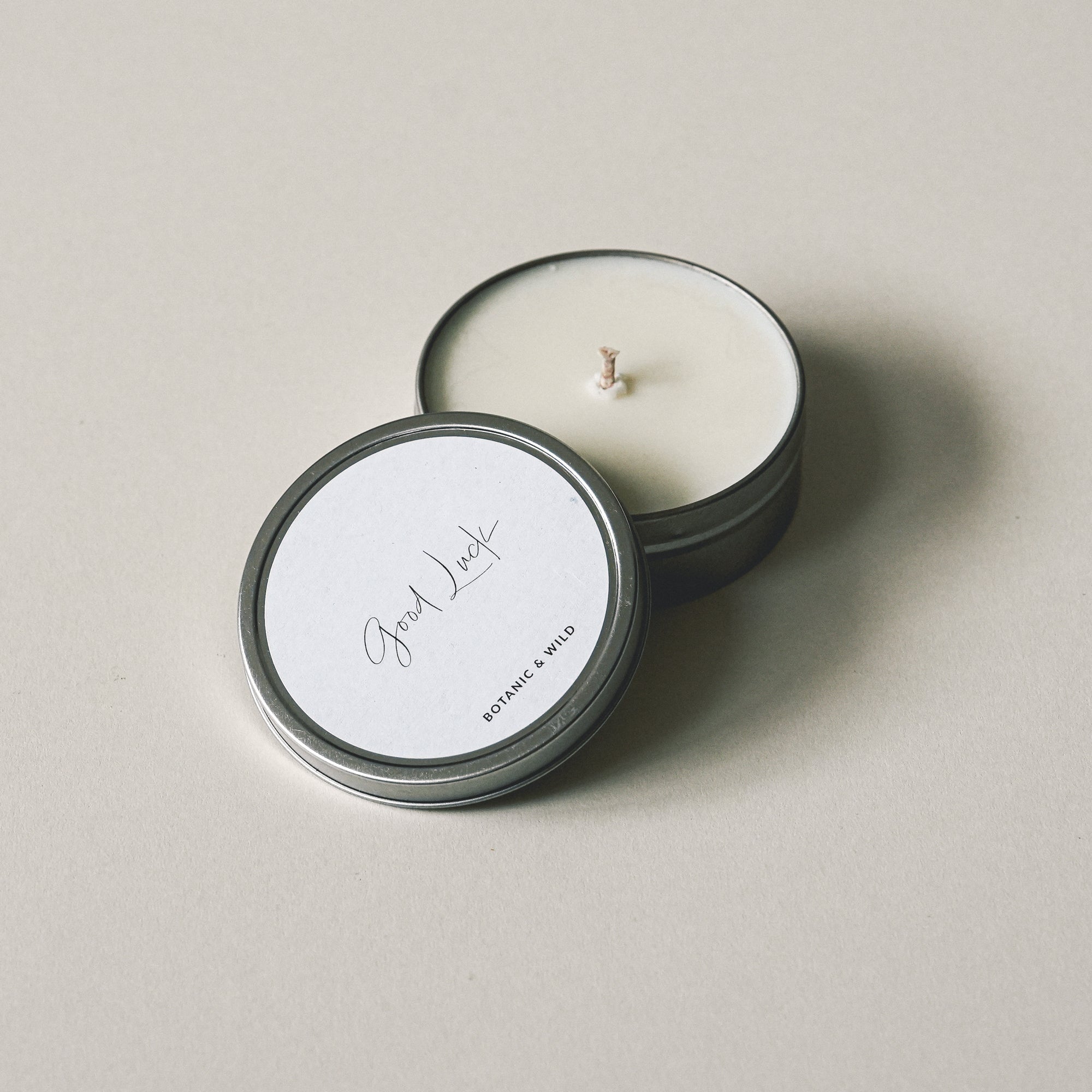 GOOD LUCK Message Candle