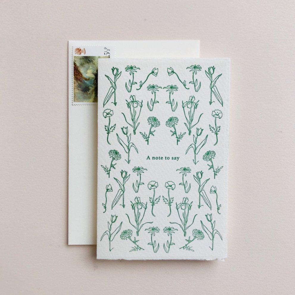 A Note To Say Card - Botanic & Wild