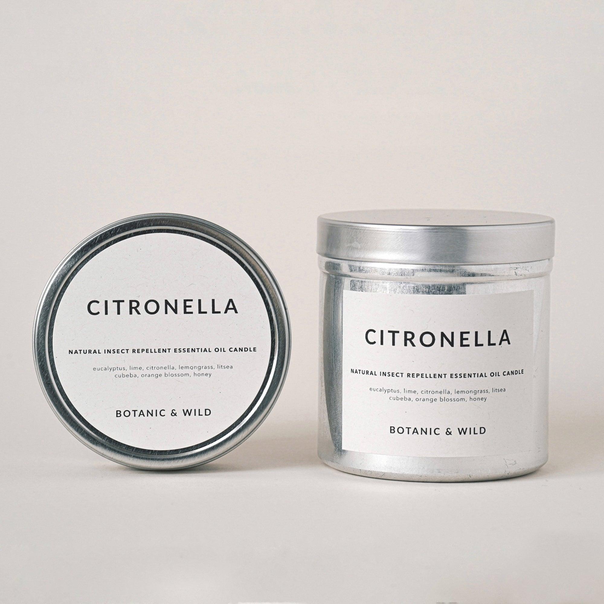 CITRONELLA Natural Insect Repellent Essential Oil Candles - Botanic & Wild