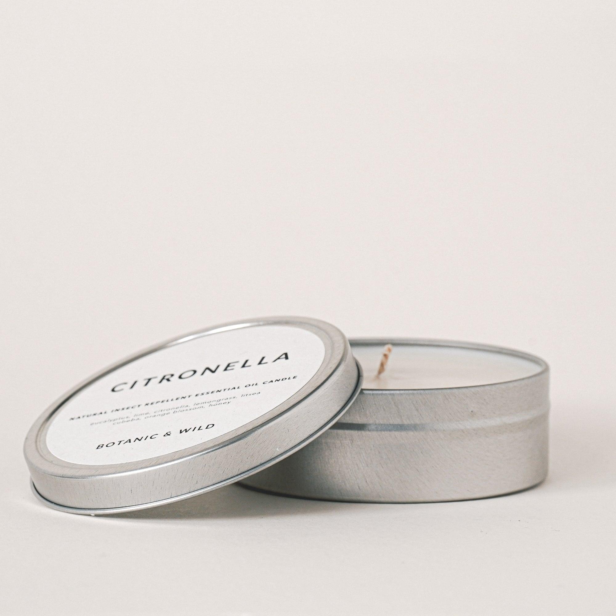 CITRONELLA Natural Insect Repellent Essential Oil Candles - Botanic & Wild