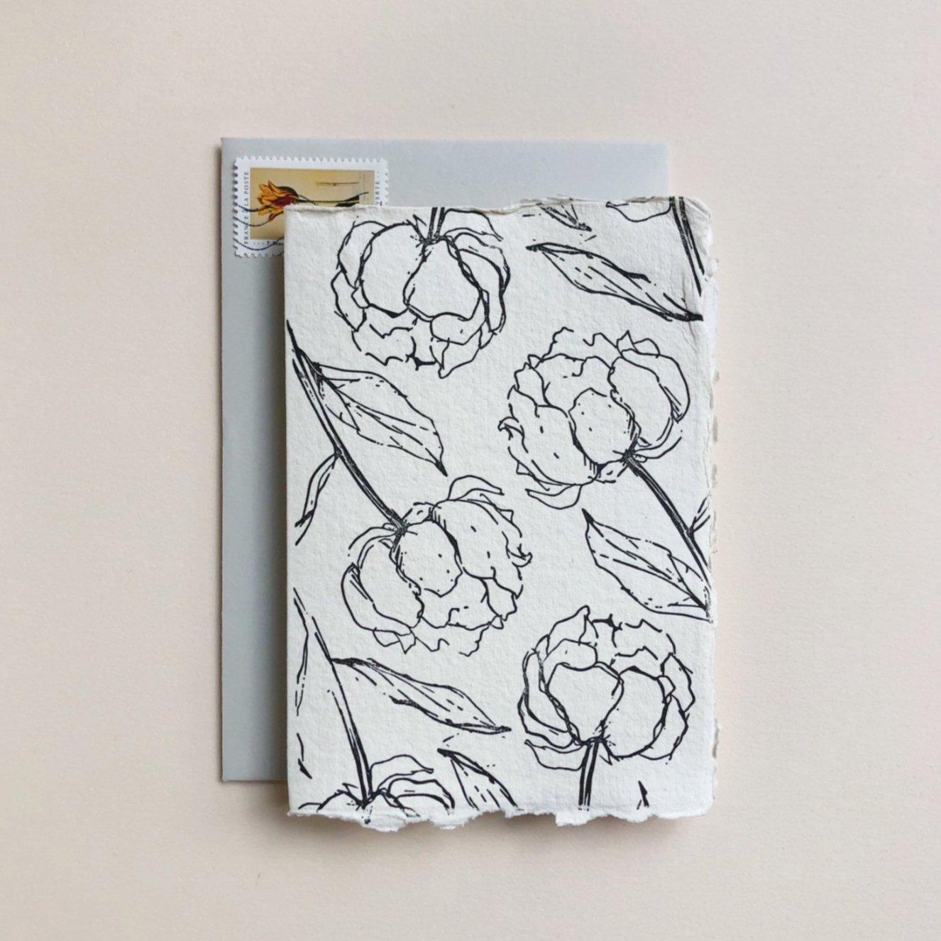 Peony Pattern Card - Botanic & Wild