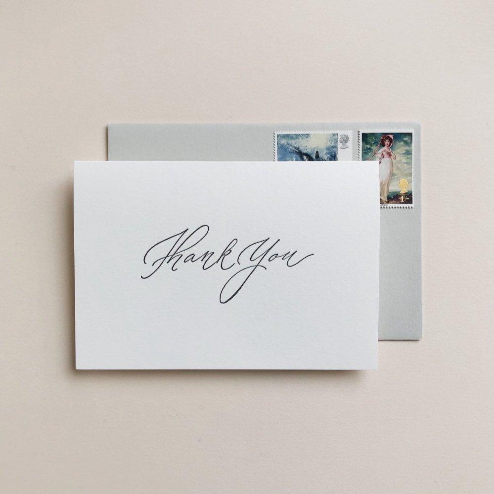 Script Thank You Card - Botanic & Wild