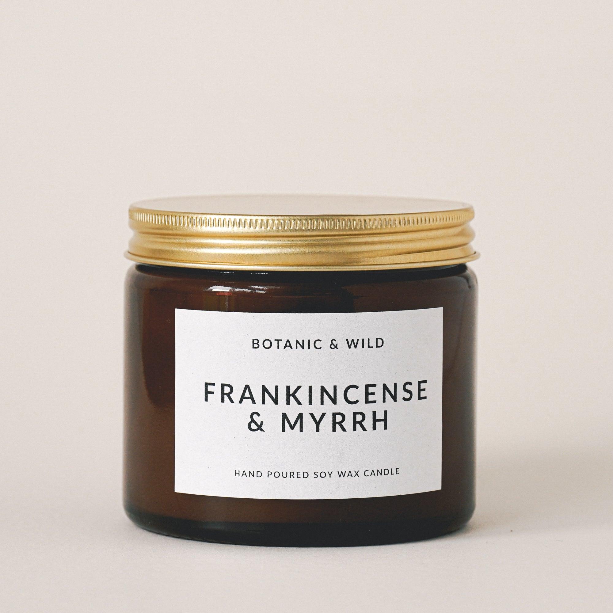 FRANKINCENSE & MYRRH Scented Soy Candles - Botanic & Wild