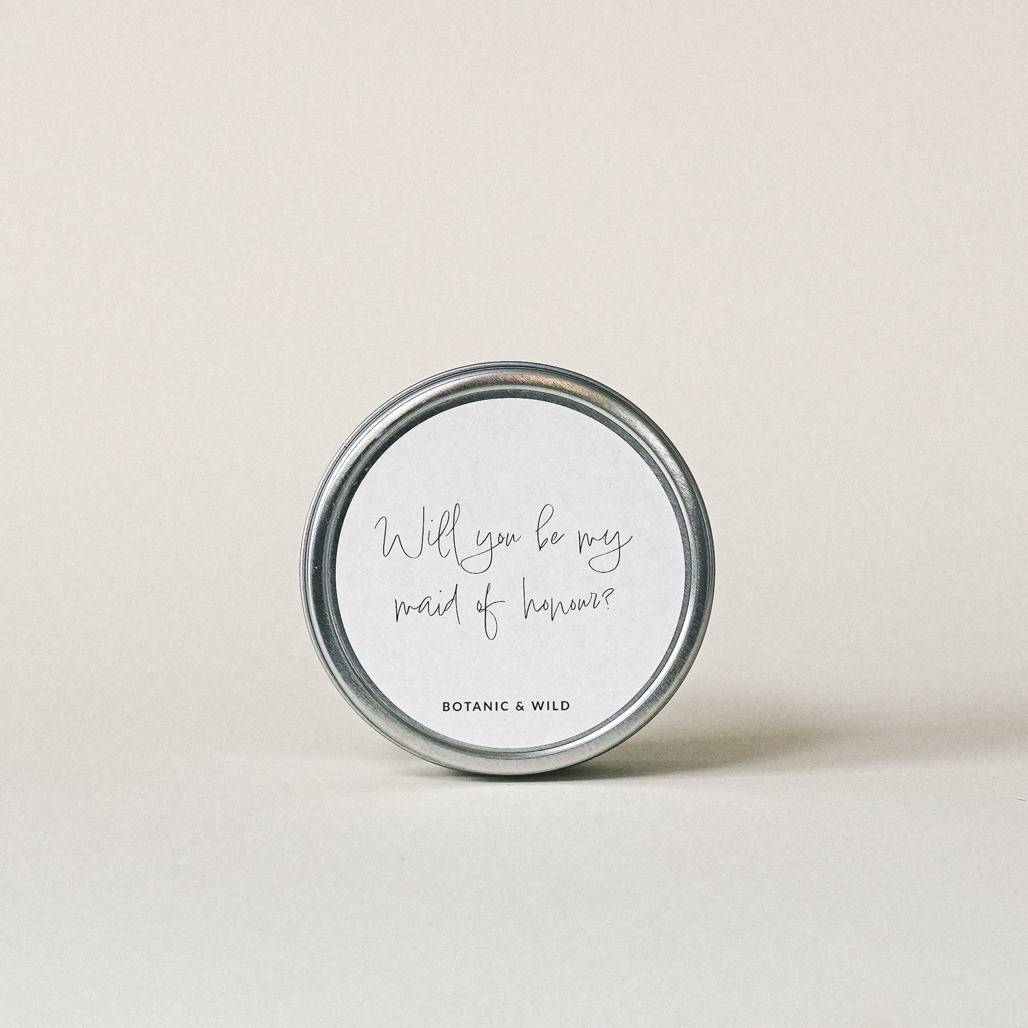 WILL YOU BE MY MAID OF HONOUR? Message Candle