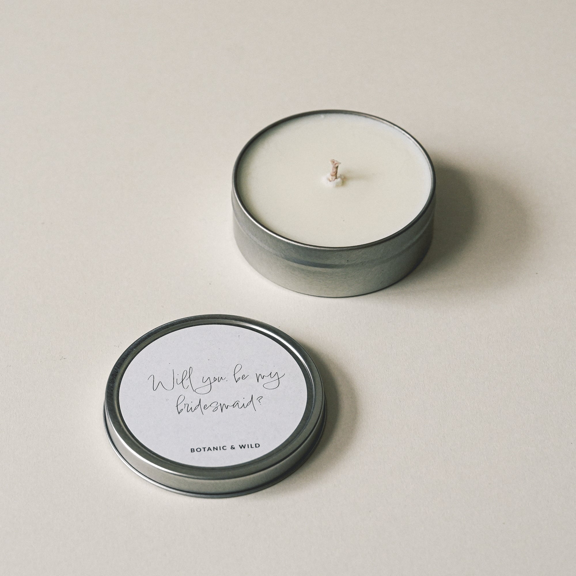 WILL YOU BE MY BRIDESMAID? Message Candle