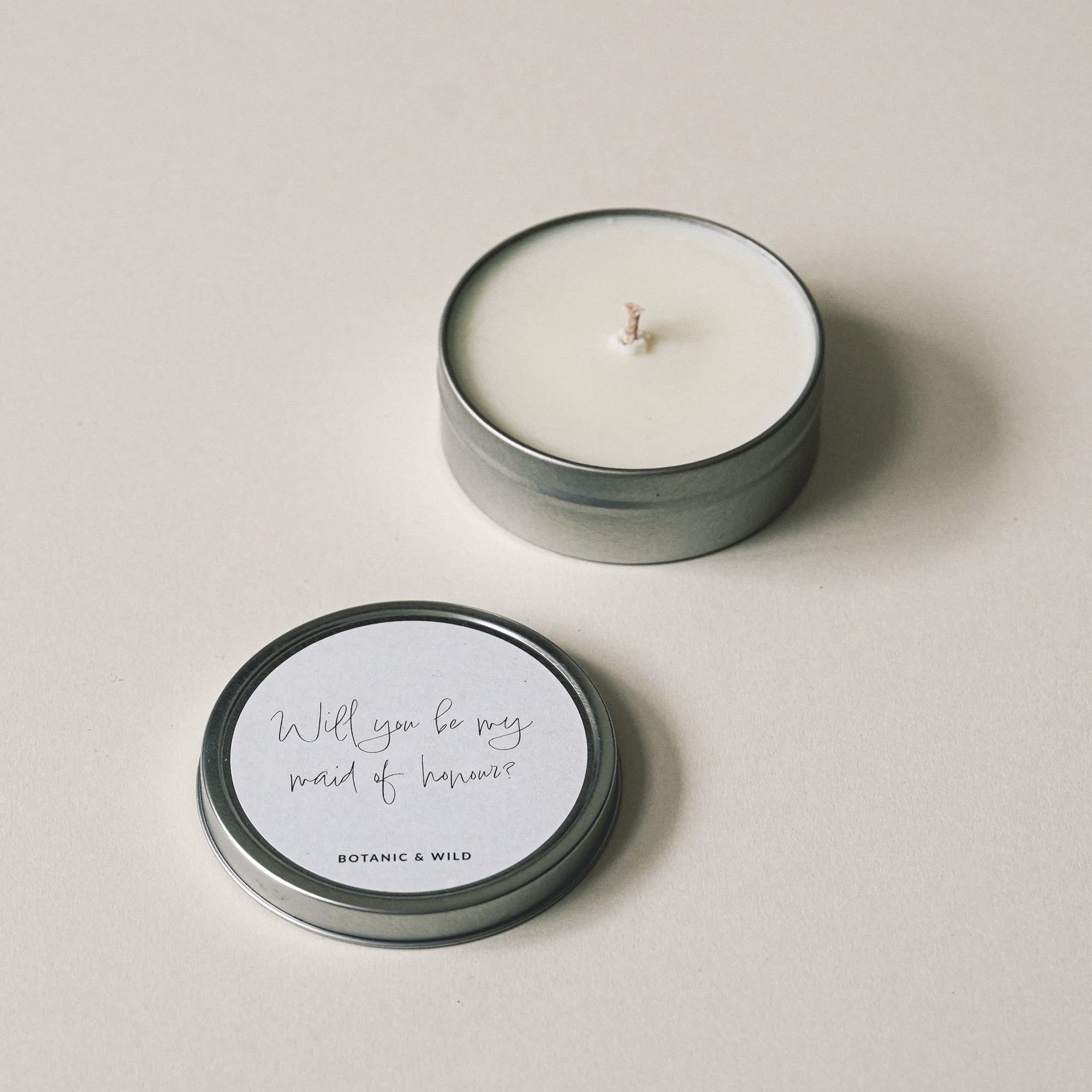 WILL YOU BE MY MAID OF HONOUR? Message Candle