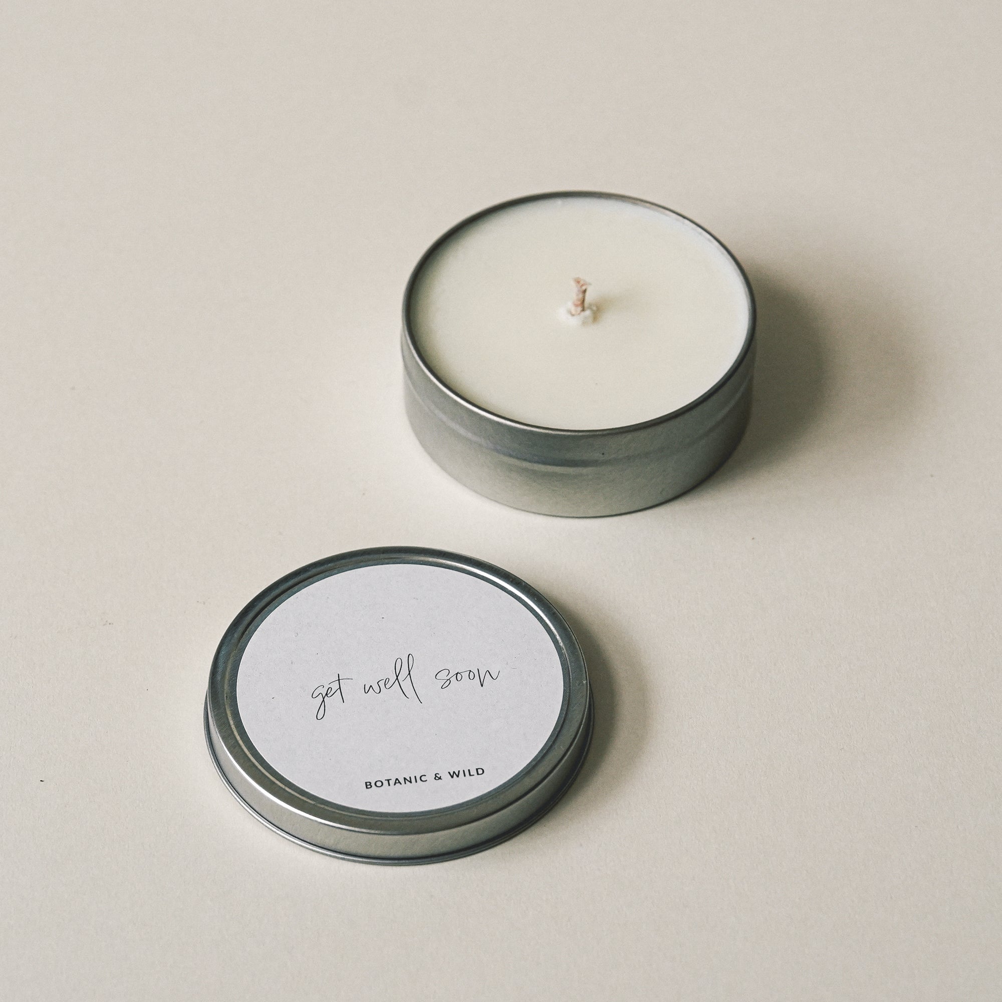 GET WELL SOON Message Candle