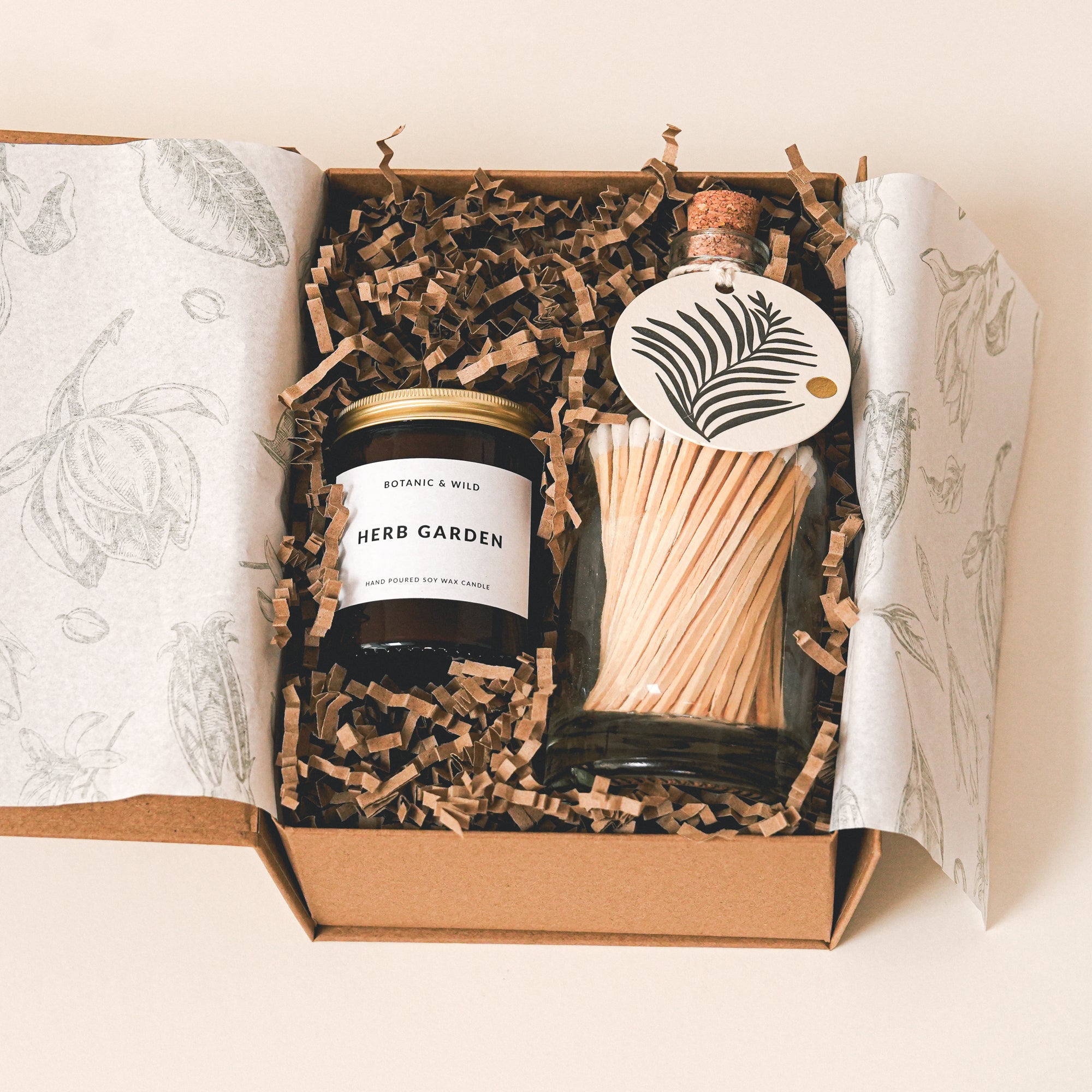 CANDLE & GLASS MATCHES Gift Set