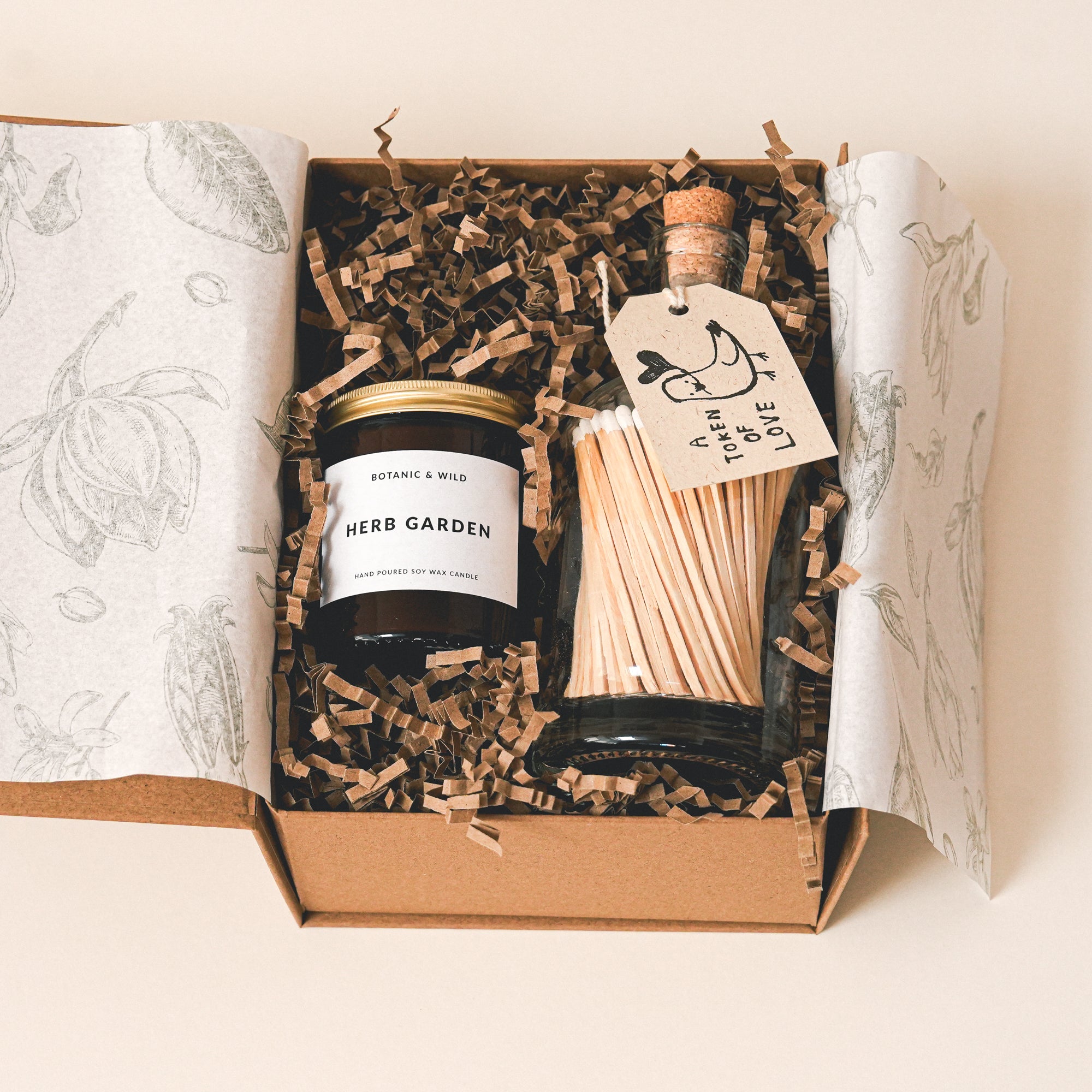 CANDLE & GLASS MATCHES Gift Set