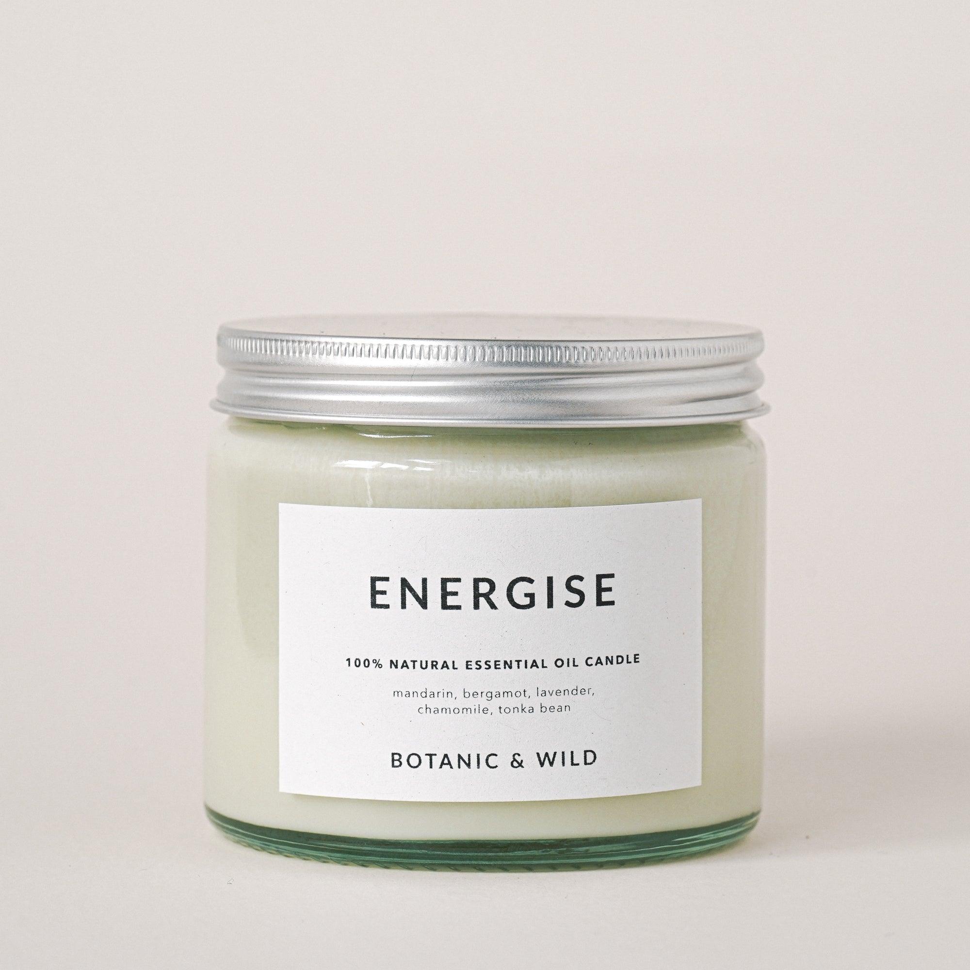 ENERGISE Essential Oil Soy Candles - Botanic & Wild
