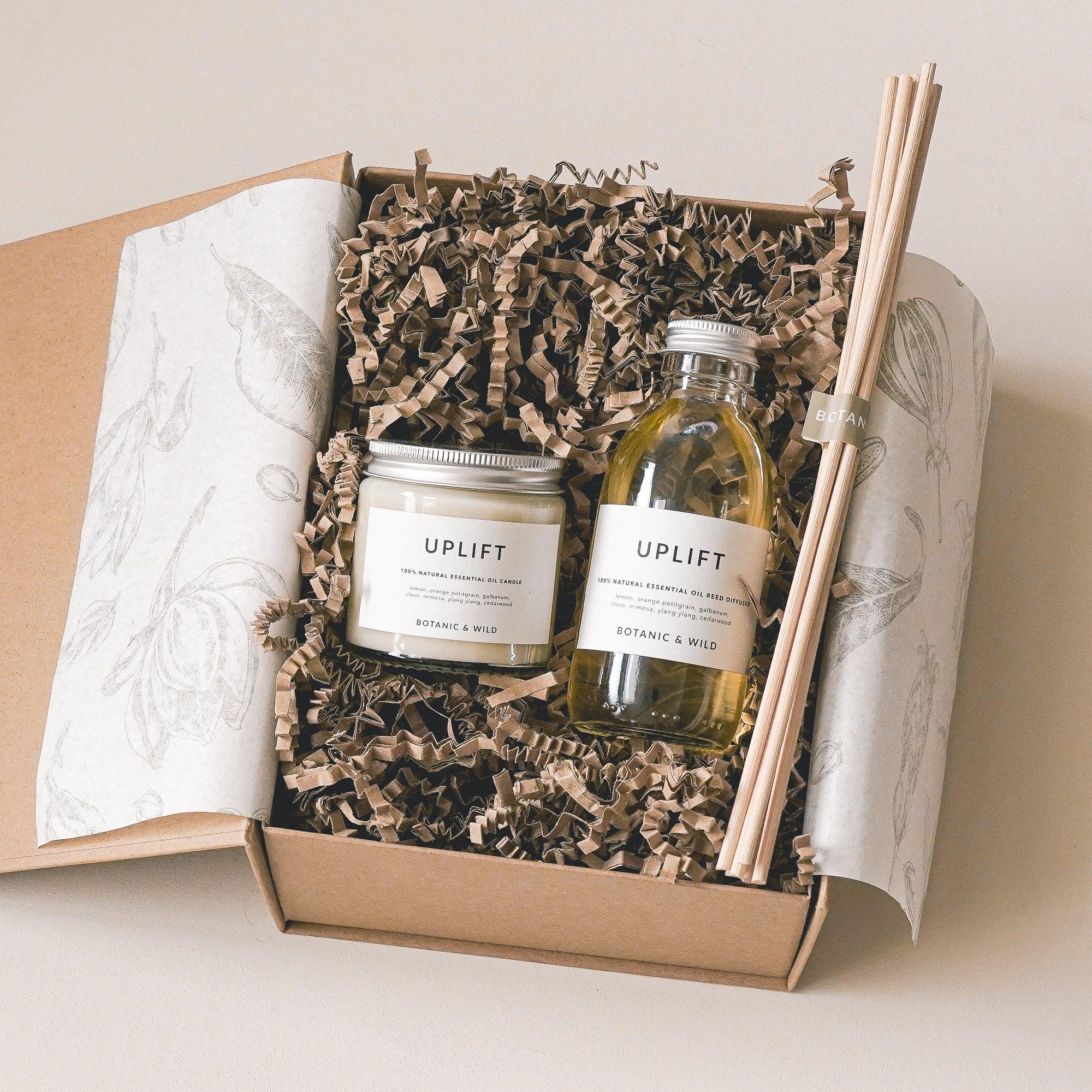 ESSENTIAL OIL CANDLE & DIFFUSER Gift Set - Botanic & Wild