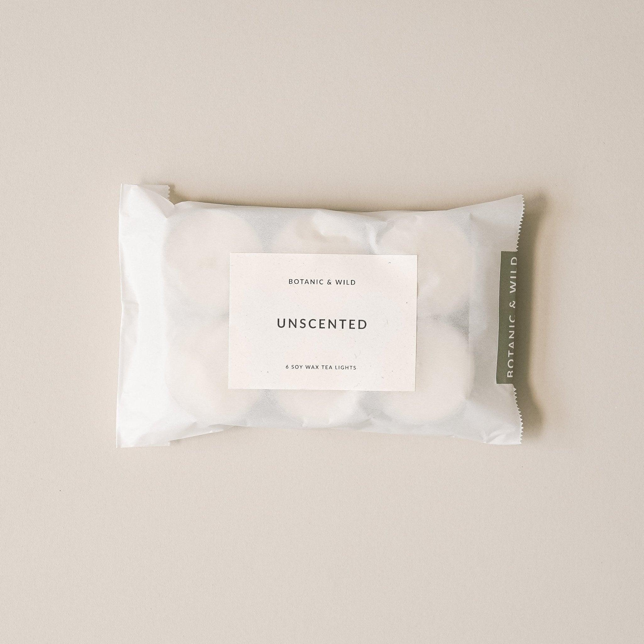 UNSCENTED Soy Wax Tea Lights - Botanic & Wild